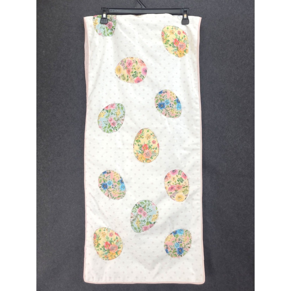 Shabby Chic‎ Hand Beaded Easter Table Runner 71"x16"